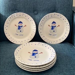 6 Holiday Dessert Plates